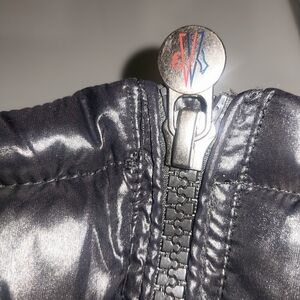 Moncler Silver Puffer Jacket Shiny Finish